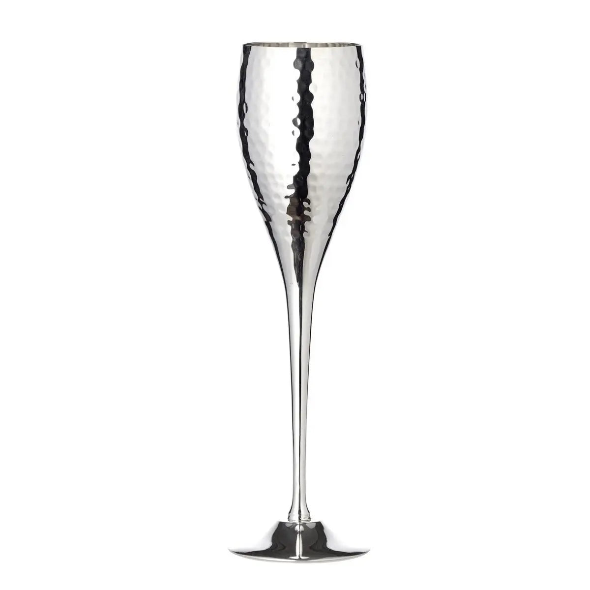 EDZARD set de 2 flûtes à champagne Dodo, martelées, argentées, hauteur 23 cm, contenance 200 ml EDZARD-SHOP.com