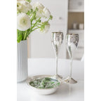 EDZARD set de 2 flûtes à champagne Dodo, martelées, argentées, hauteur 23 cm, contenance 200 ml EDZARD-SHOP.com