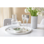 EDZARD set de 2 flûtes à champagne Dodo, martelées, argentées, hauteur 23 cm, contenance 200 ml EDZARD-SHOP.com