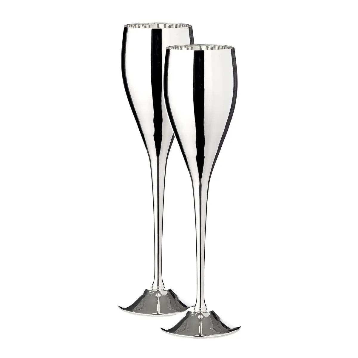 EDZARD set de 2 flûtes à champagne Dodo, noble argenté, hauteur 23 cm, contenance 200 ml EDZARD-SHOP.com