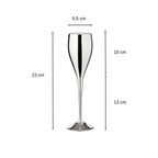 EDZARD set de 2 flûtes à champagne Dodo, noble argenté, hauteur 23 cm, contenance 200 ml EDZARD-SHOP.com