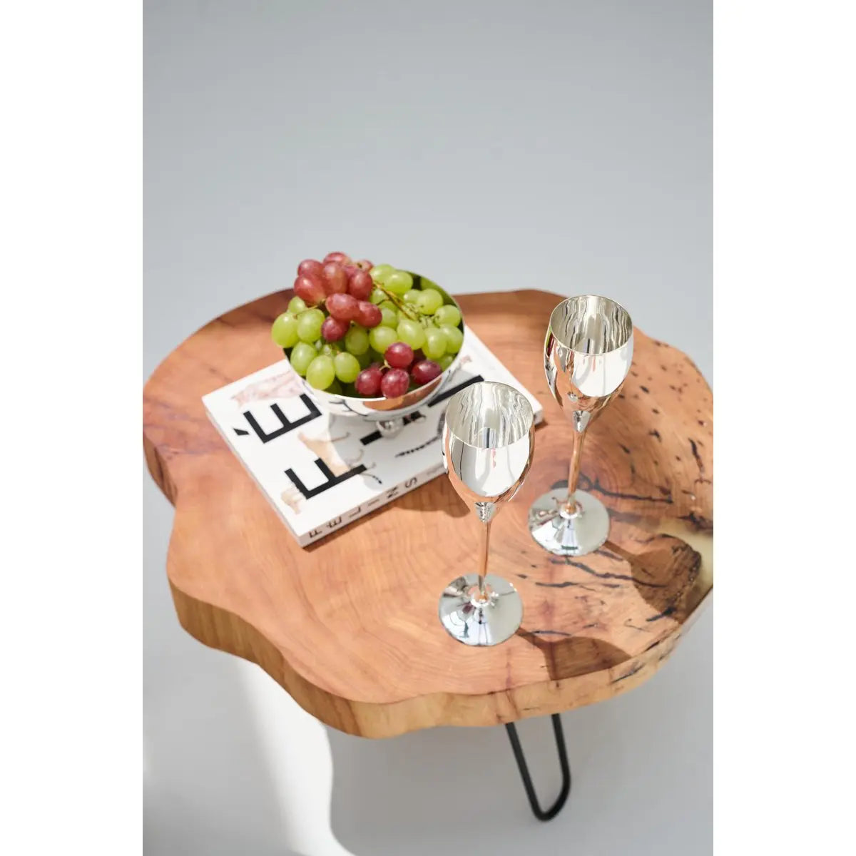 EDZARD set de 2 flûtes à champagne Dodo, noble argenté, hauteur 23 cm, contenance 200 ml EDZARD-SHOP.com