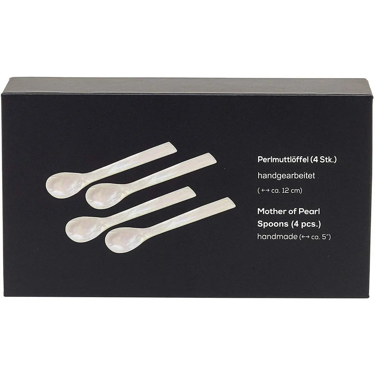 EDZARD set de 4 cuillères en nacre cuillères à caviar cuillères à œufs, coins droits, longueur 12 cm EDZARD-SHOP.com