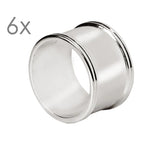 EDZARD set de 6 ronds de serviette Madrid, métal argenté fin, diamètre 4 cm EDZARD-SHOP.com