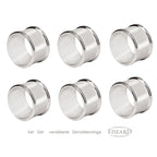 EDZARD set de 6 ronds de serviette Madrid, métal argenté fin, diamètre 4 cm EDZARD-SHOP.com