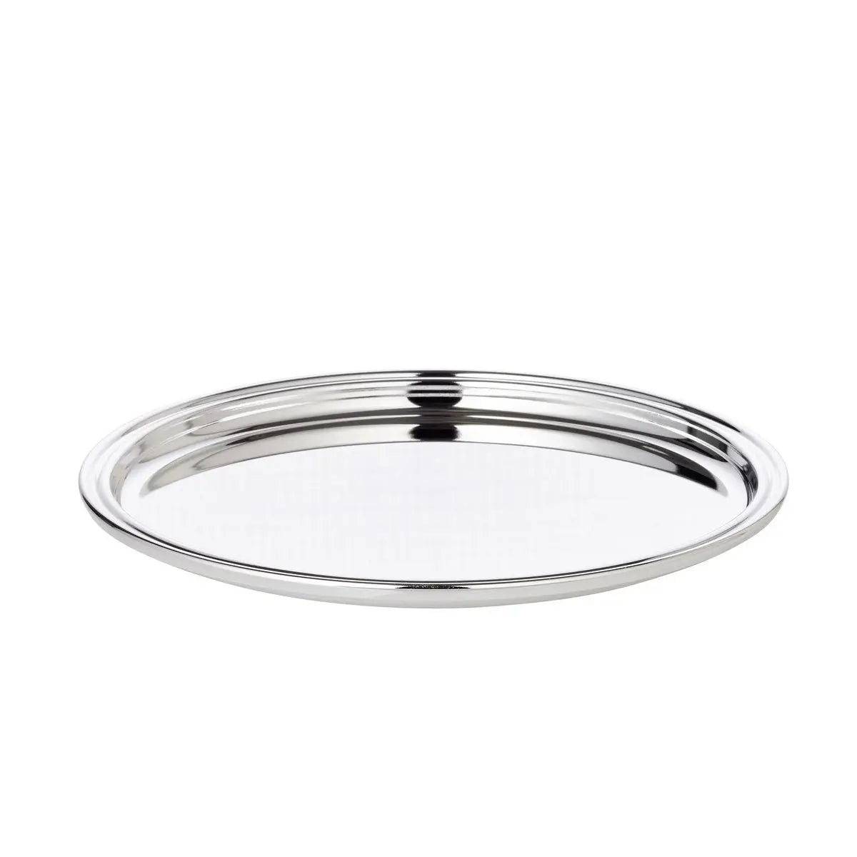 EDZARD tuyau de plateau de service, rond, argenté, diamètre 22 cm EDZARD-SHOP.com
