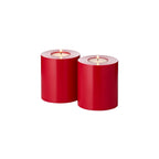 Edzard 2 Set Cornelius permanent (hauteur 9 cm, Ø 8 cm) rouge, support de chauffe résistant à la chaleur jusqu'à 90 degrés EDZARD-SHOP.com
