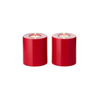 Edzard 2 Set Cornelius permanent (hauteur 9 cm, Ø 8 cm) rouge, support de chauffe résistant à la chaleur jusqu'à 90 degrés EDZARD-SHOP.com