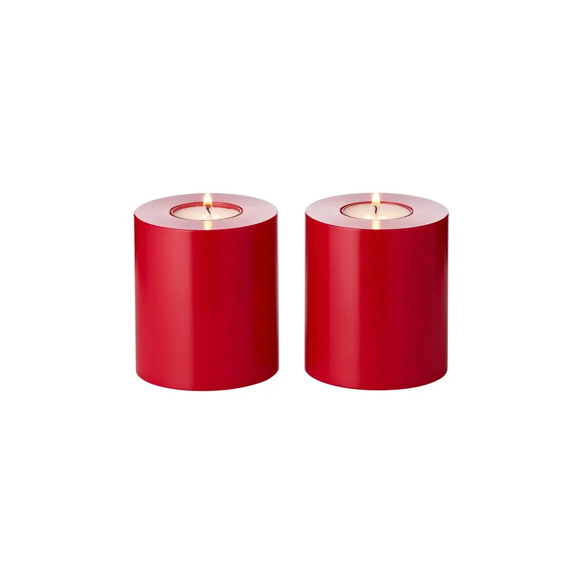 Edzard 2 Set Cornelius permanent (hauteur 9 cm, Ø 8 cm) rouge, support de chauffe résistant à la chaleur jusqu'à 90 degrés EDZARD-SHOP.com