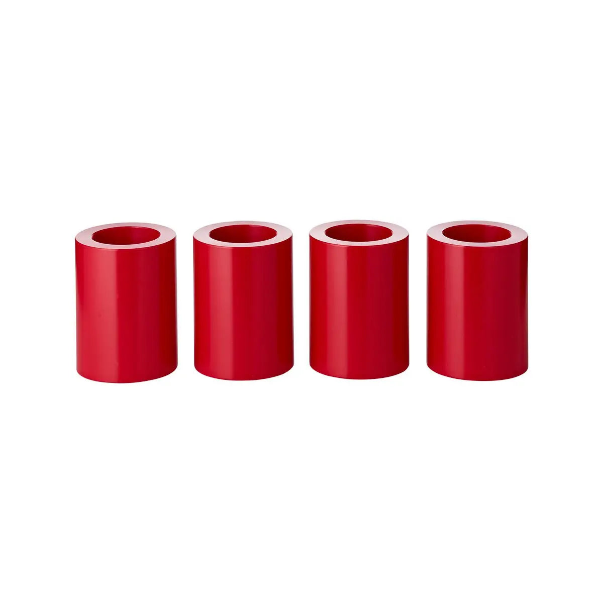 Edzard 4 Set TEA LUMER SUPPORT CORNELIUS ROUGE Ø 6 cm H 8 cm, porte-chauds résistants à la chaleur 90 ° EDZARD-SHOP.com