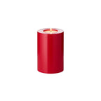 Edzard Permanent Candle Cornelius (hauteur 15 cm, Ø 10 cm) rouge, support de chauffe résistant à la chaleur jusqu'à 90 degrés EDZARD-SHOP.com