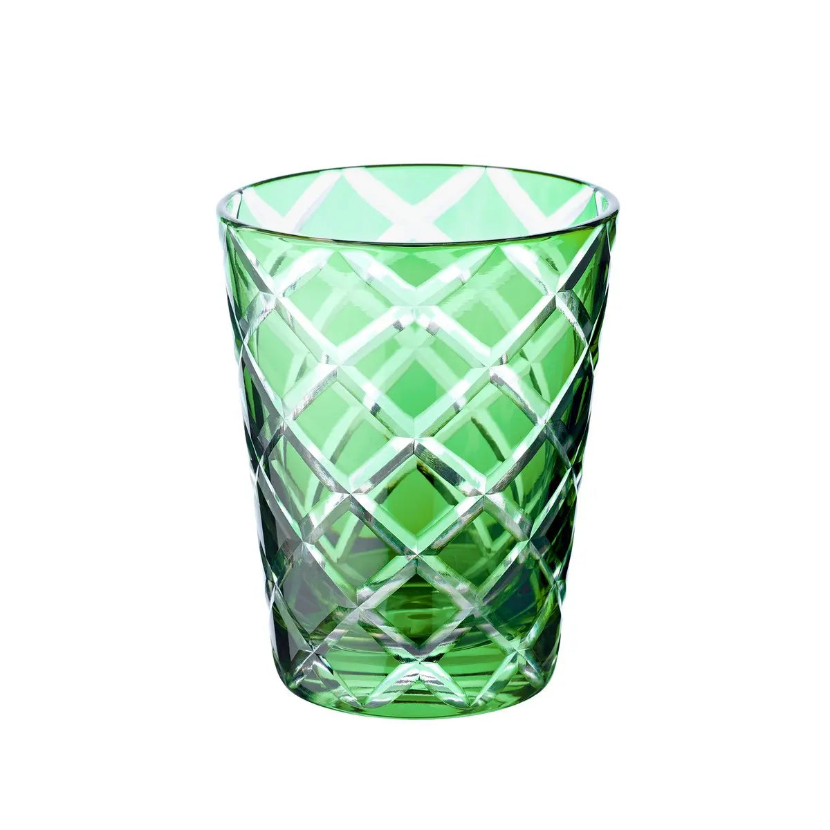 Ensemble de 6 verres en cristal Dio, vert, verre taillé à la main, hauteur 10 cm EDZARD-SHOP.com