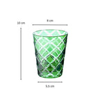 Ensemble de 6 verres en cristal Dio, vert, verre taillé à la main, hauteur 10 cm EDZARD-SHOP.com