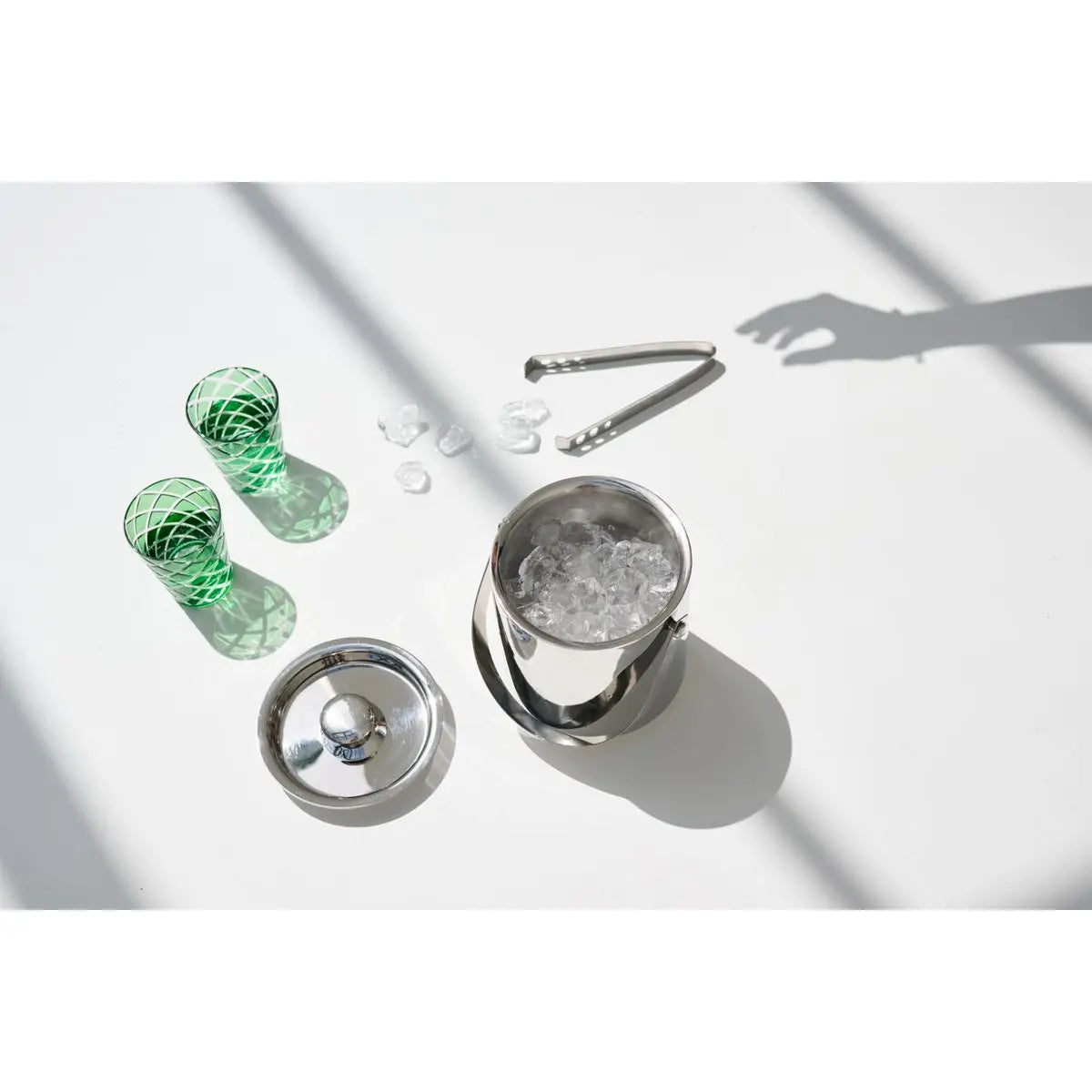 Ensemble de 6 verres en cristal Dio, vert, verre taillé à la main, hauteur 10 cm EDZARD-SHOP.com