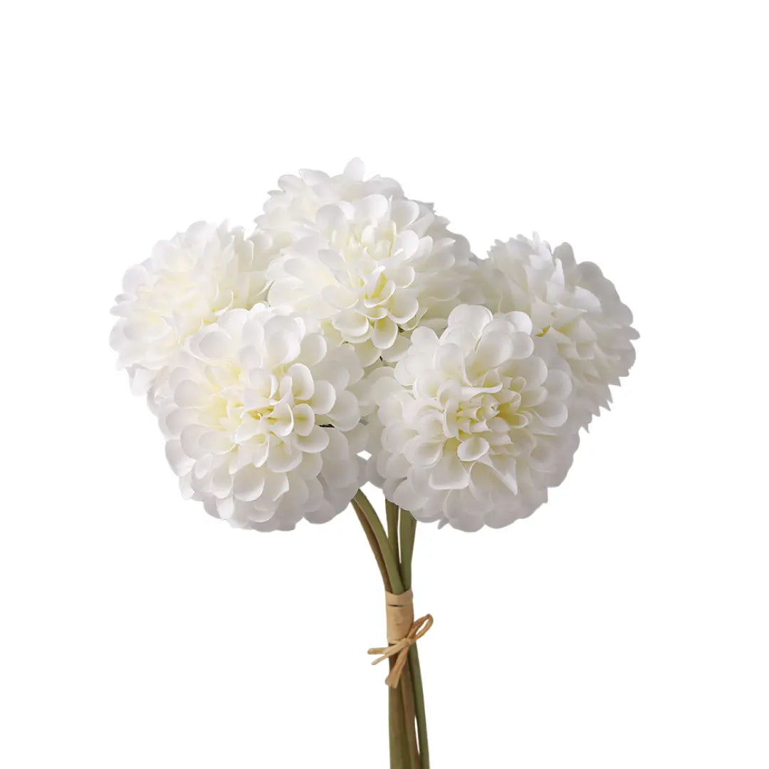 Fleur décorative chrysanthème blanc h40cm AULICA