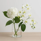Fleur décorative orchidée blanche h100cm AULICA