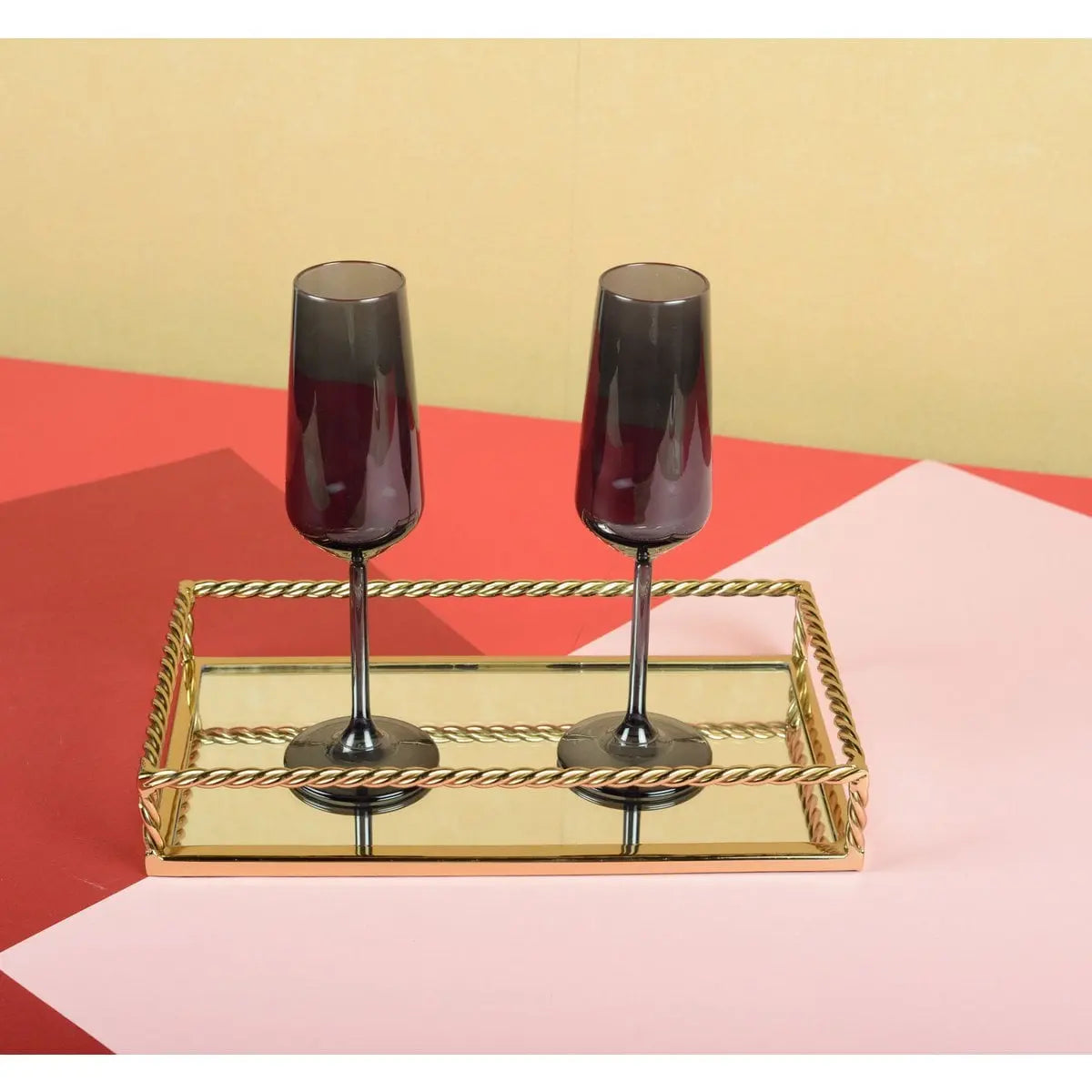 Flûtes à champagne noires - lot de 6 AULICA