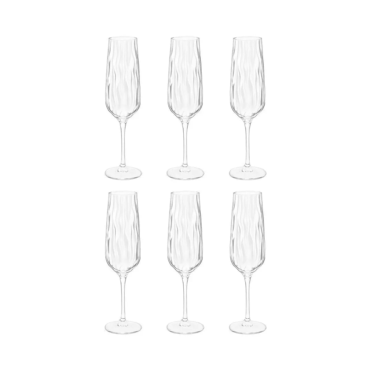 Flûtes à champagne vagues - lot de 6 AULICA