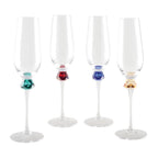 Flûtes avec pied en diamant 4 couleurs - lot de 4 AULICA