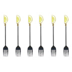 Fourchettes à dessert citron - lot de 6 AULICA