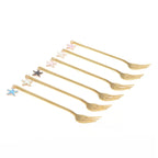 Fourchettes à dessert dorées étoile - lot de 6 AULICA