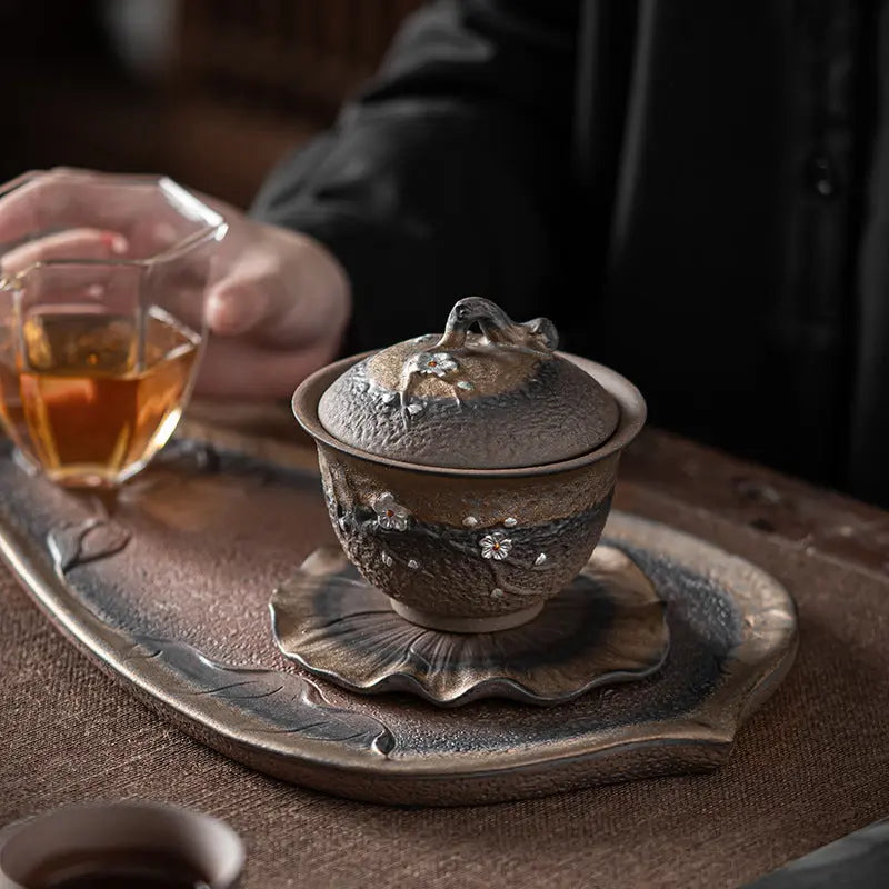 Gaiwan poterie artisanal Guzao fièvre infusion thé bol – Tasse thé traditionnelle chinoise Dropshipman