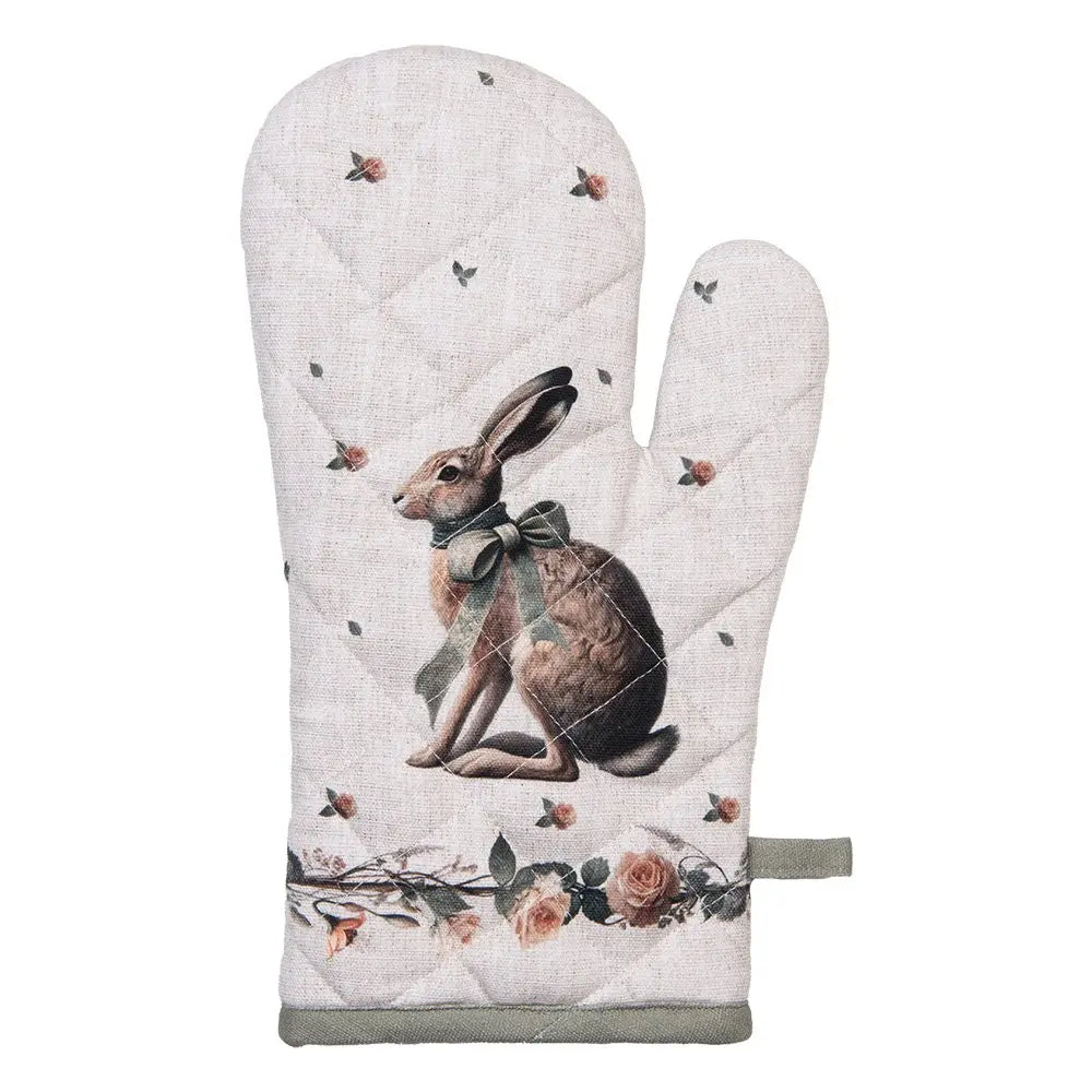 Gant de cuisine 18x30 cm Coton Beige Clayre & Eef.