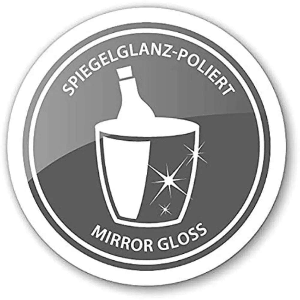 Glacière EDZARD Ontario avec poignées, acier inoxydable poli brillant, double paroi, martelée à l'extérieur, ø 38 cm, H 18 cm EDZARD-SHOP.com