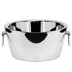 Glacière EDZARD Ontario avec poignées, acier inoxydable poli brillant, double paroi, ø 38 cm, H 18 cm EDZARD-SHOP.com