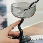 Gobelet Verre Élégant Thé au Lait Milkshake Dessert – Tasse Borosilicate Pudding Glace 240ml Dropshipman