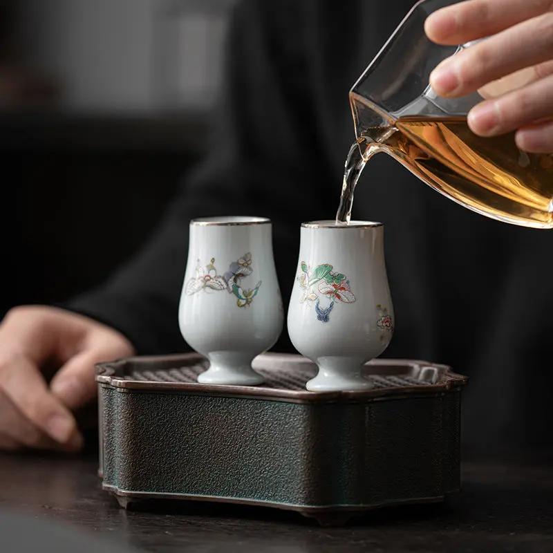 Gobelet thé fait main Manmiao céramique – Tasse platine simple artisanale Dropshipman