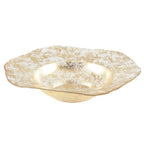 Grande coupe dentelle dorée 42x42x10cm AULICA