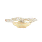 Grande coupe dentelle dorée 42x42x10cm AULICA