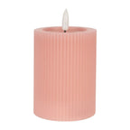 Kaars LED Ø 8x13 cm Roze Cire Clayre & Eef.