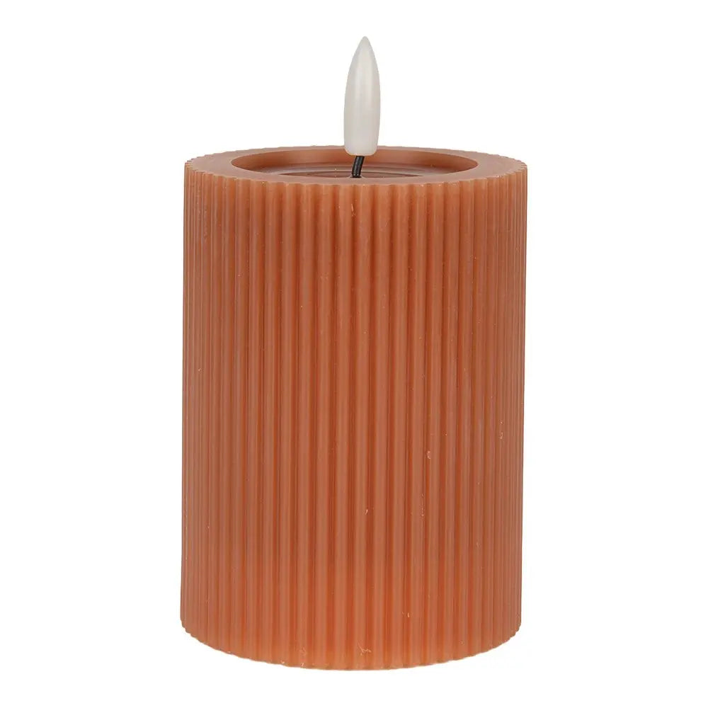 Kaars LED Ø 8x13 cm de bruin cire Clayre & Eef.