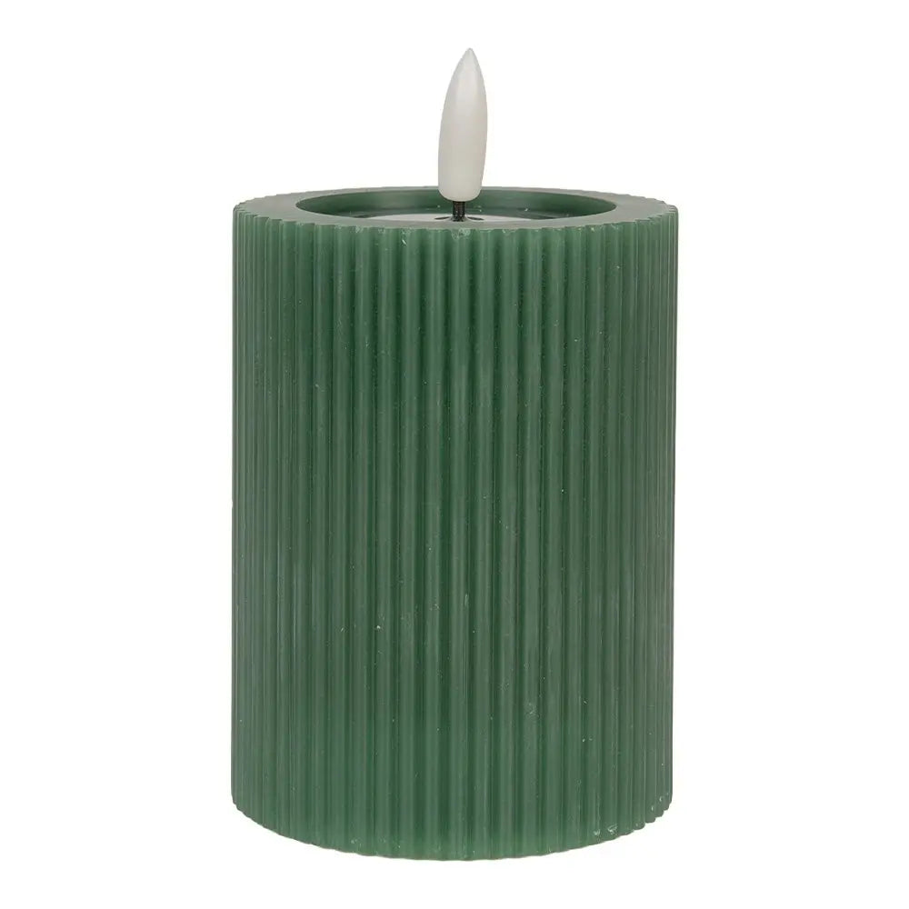 Kaars LED Ø 8x13 cm de cire de groen Clayre & Eef.