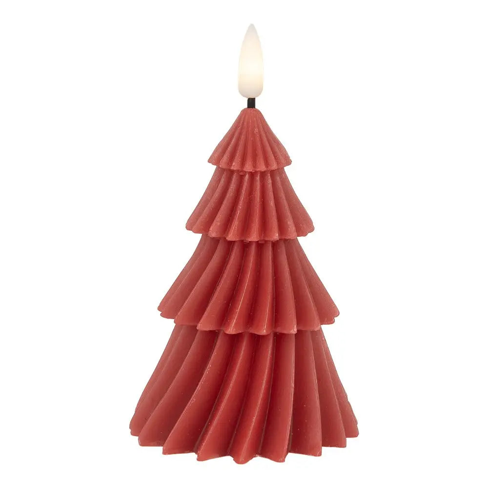 Kaars LED Ø 8x13 cm de cire de rood Clayre & Eef.