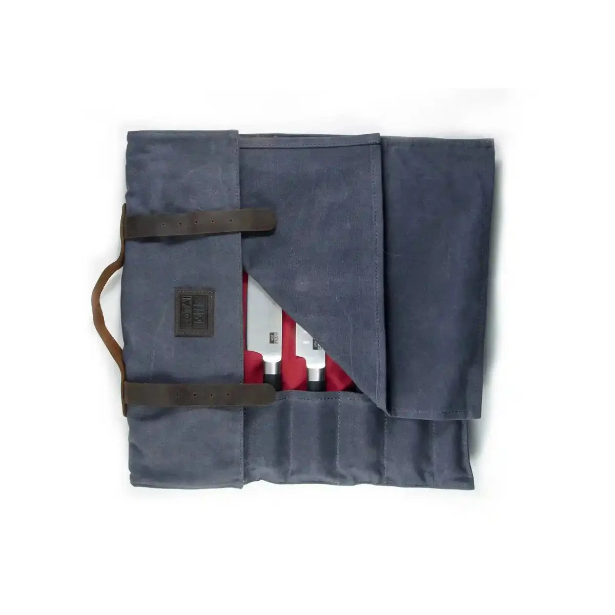 Kitchen Accessories - KOTAI knife roll-up bag - top grain leather and waxed canvas (can hold 8 knives + accessories) KOTAI kitchen