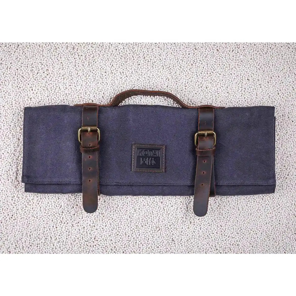 Kitchen Accessories - KOTAI knife roll-up bag - top grain leather and waxed canvas (can hold 8 knives + accessories) KOTAI kitchen