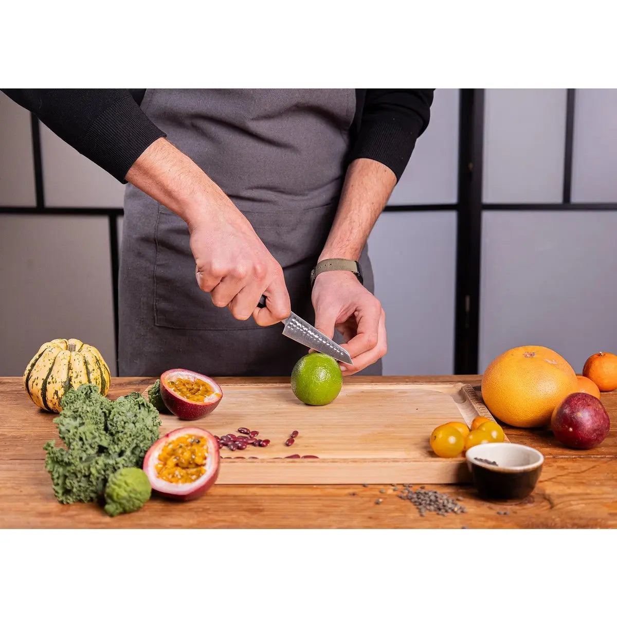 Knife - Bunka paring knife with bamboo Saya and bamboo box - 90 mm blade KOTAI kitchen