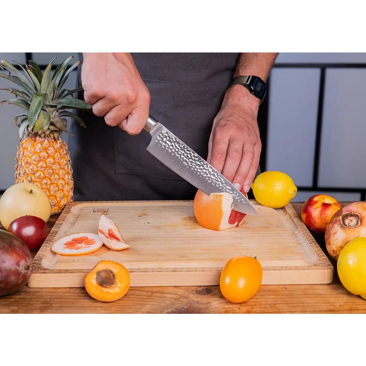Knife - Gyuto (chef knife) with bamboo Saya and bamboo box - 200 mm blade KOTAI kitchen