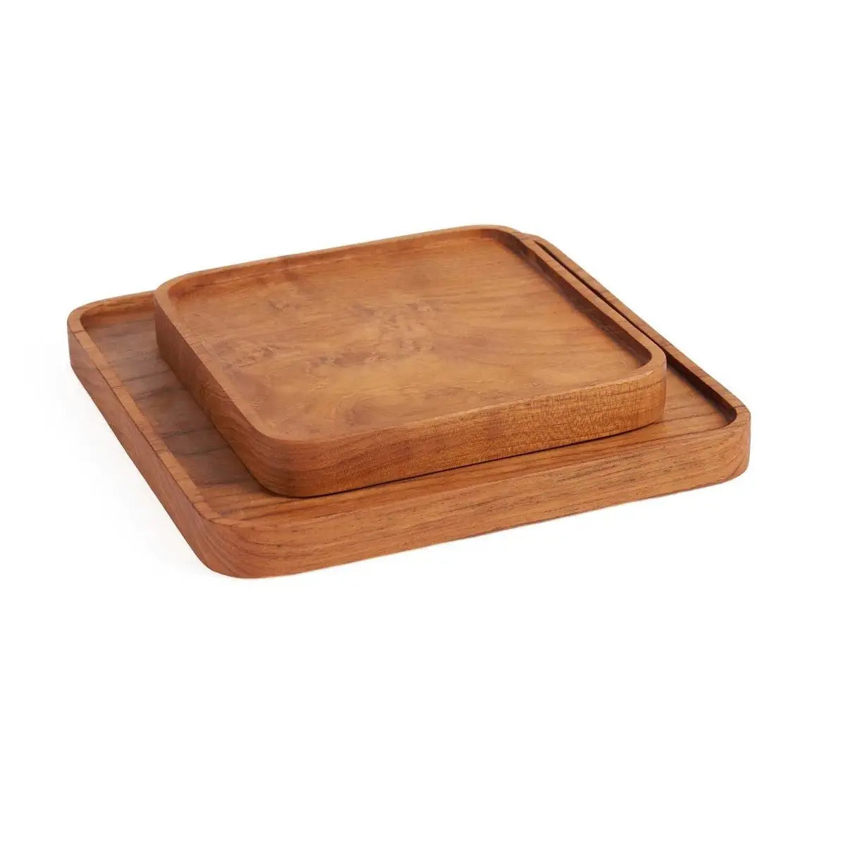 L'Assiette Carrée en Teck - Naturel - XS Bazar Bizar Living
