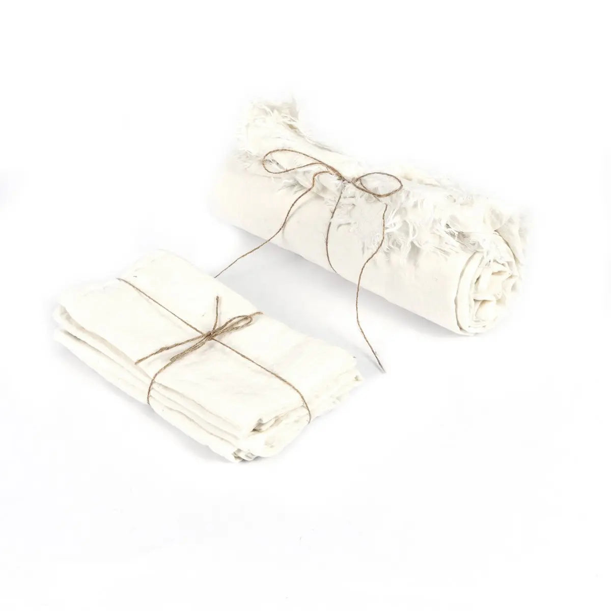 La Nappe en Lin - Blanc - 150x150 Bazar Bizar Living