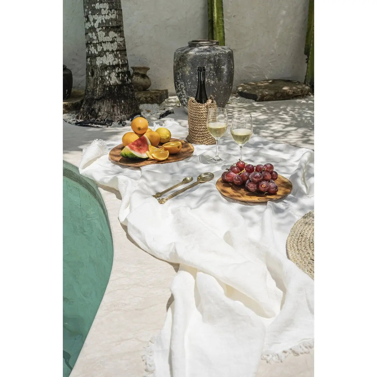 La Nappe en Lin - Blanc - 150x200 Bazar Bizar Living