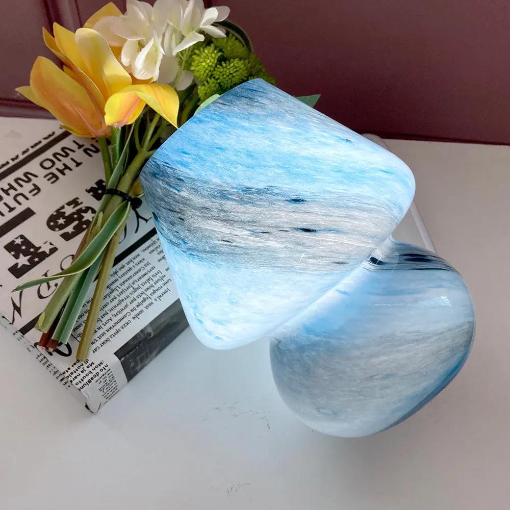 Lampe champignon verre artisanale fait main – Veilleuse décorative moderne Dropshipman