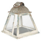 Lantern 33x33x37 cm Bougeoir en bois beige Clayre & Eef.