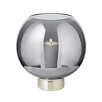 Lantern Jack (H 21 cm, Ø 19,5 cm), verre cristal foncé avec base en platine EDZARD-SHOP.com