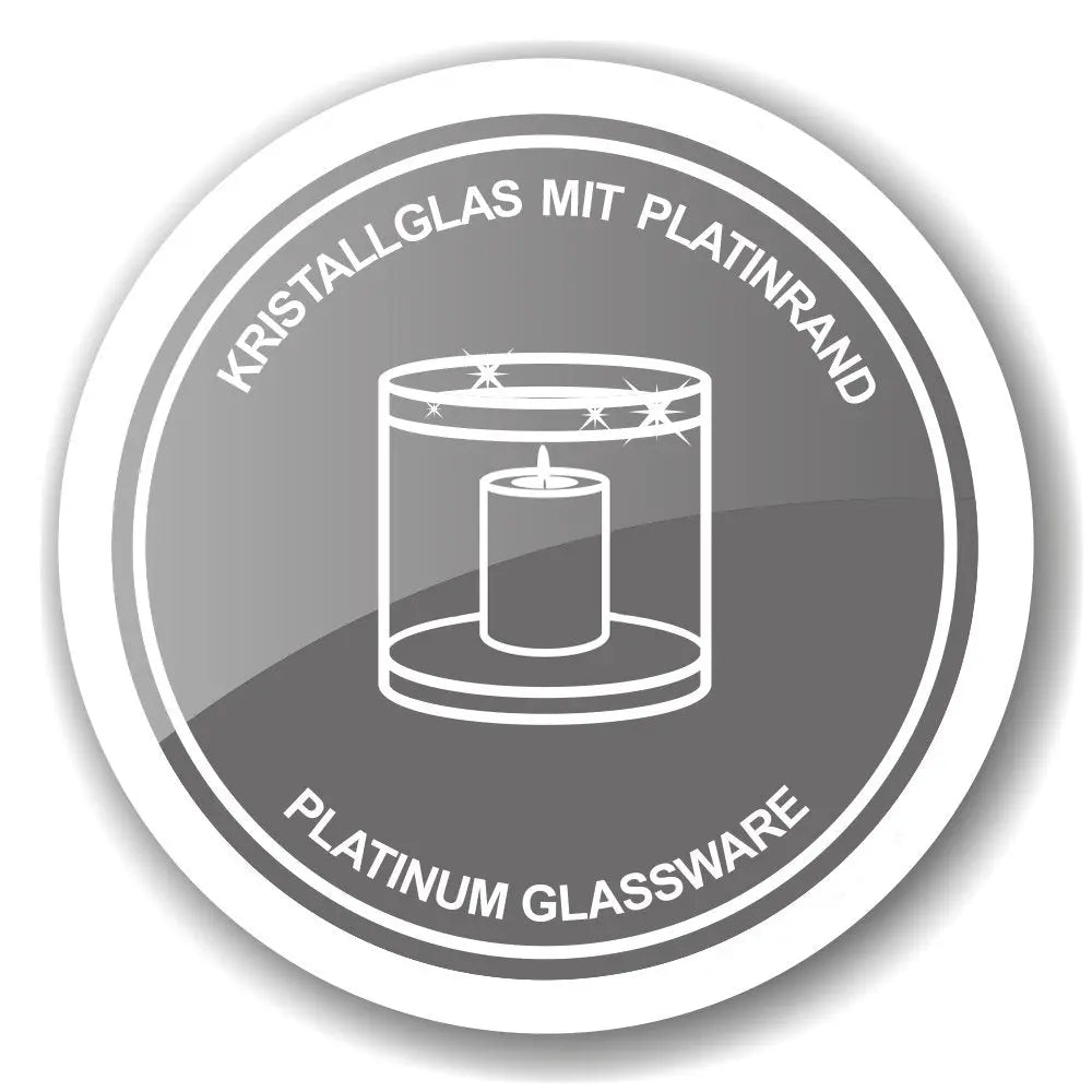 Lantern Jack (H 21 cm, Ø 19,5 cm), verre cristal foncé avec base en platine EDZARD-SHOP.com