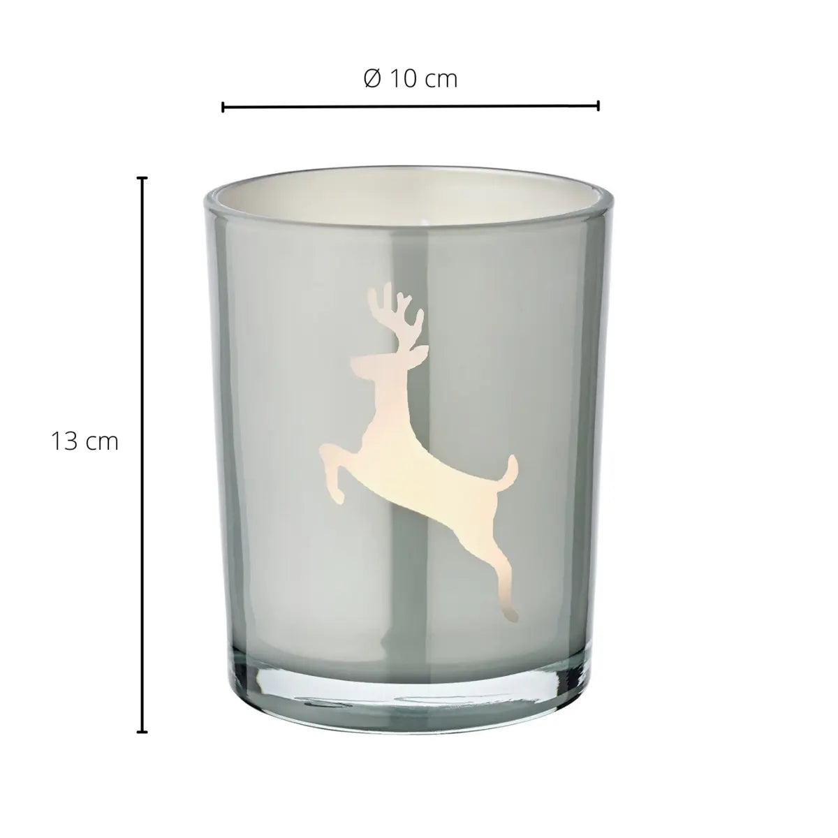 Lanterne Loki gauche (hauteur 13 cm) en gris EDZARD-SHOP.com