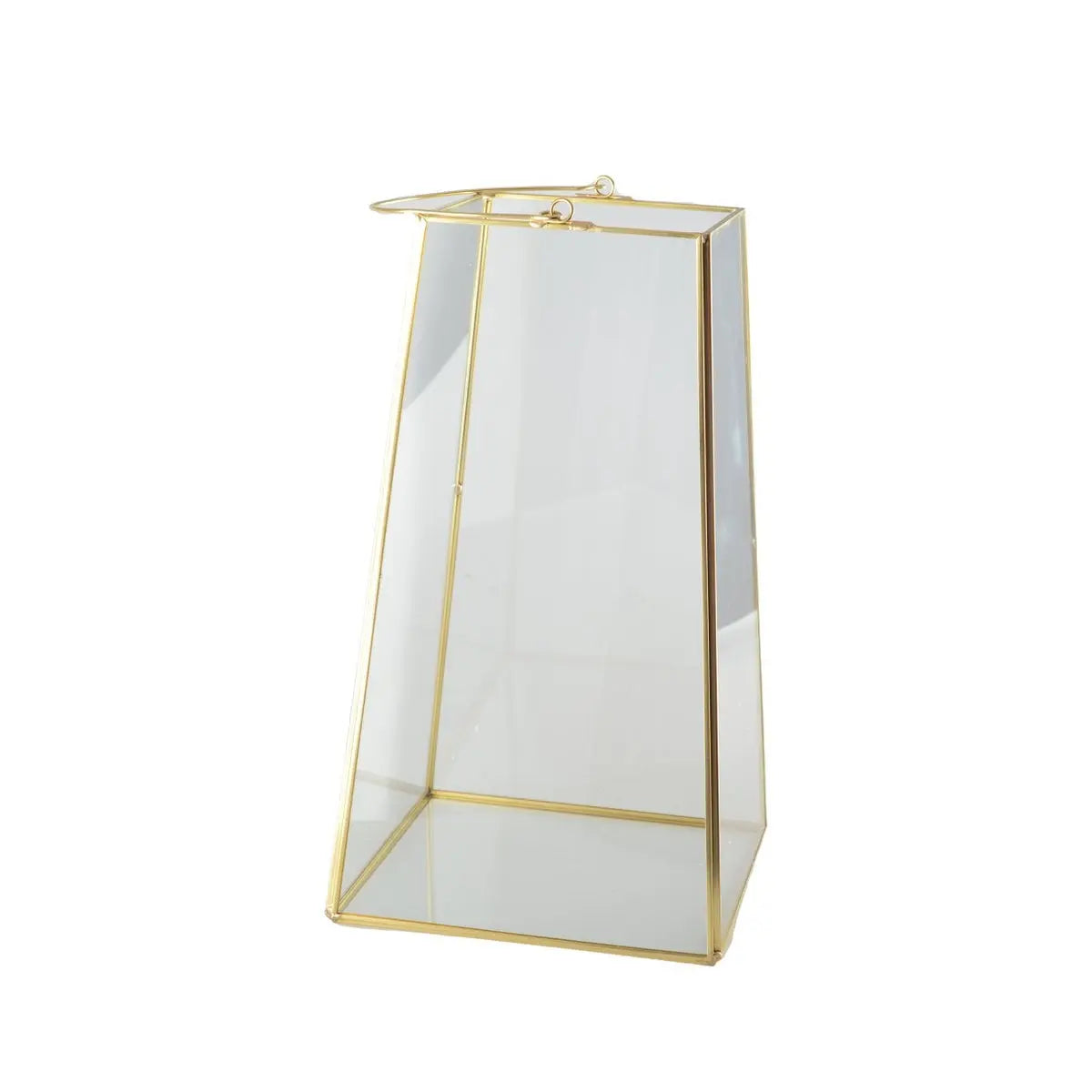 Lanterne bord doré avec anse h30cm AULICA